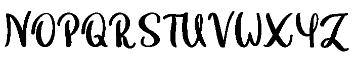 Bouncy Signature Font UPPERCASE