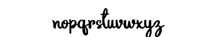 Bouncy Signature Font LOWERCASE