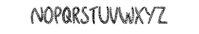 Bouncy Spring Coil By S Regular Font LOWERCASE