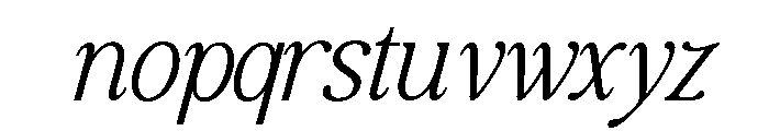 Bourgueil Serif Italic Italic Font LOWERCASE