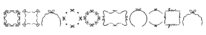 Bow Frame Font OTHER CHARS