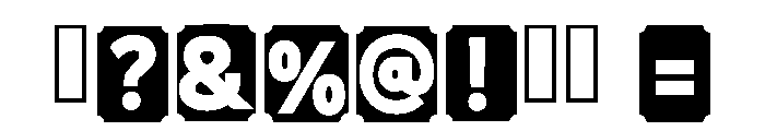 Box Letter Regular Font OTHER CHARS