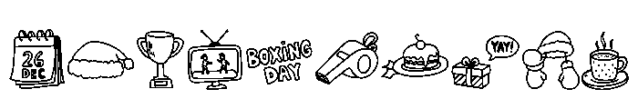 Boxing Day Deals Doodle Font OTHER CHARS