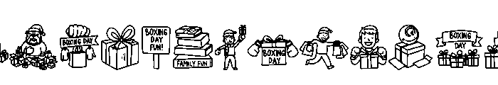 Boxing Day Deals Doodle Font UPPERCASE