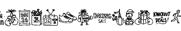 Boxing Day Deals Doodle FONT