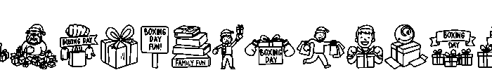Boxing Day Deals Doodle Font LOWERCASE