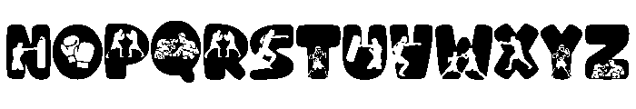 boxing Font 1 Font LOWERCASE