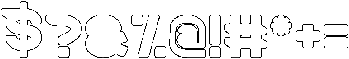 BOARDER-Hollow otf (400) Font OTHER CHARS