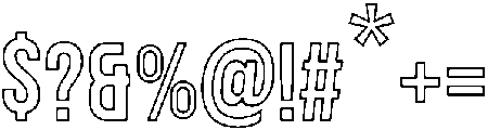 BOLDE HOLLOW otf (700) Font OTHER CHARS
