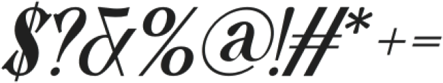 BOLGER Italic otf (400) Font OTHER CHARS