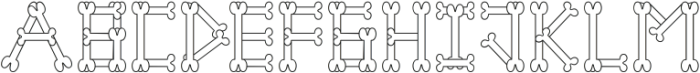 BONES Regular ttf (400) Font UPPERCASE