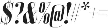 Bodoni Z37 L Condensed Bold Italic otf (700) Font OTHER CHARS