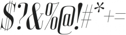 Bodoni Z37 L Condensed Italic otf (400) Font OTHER CHARS