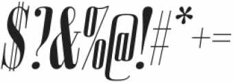 Bodoni Z37 M Compressed Bold Italic otf (700) Font OTHER CHARS