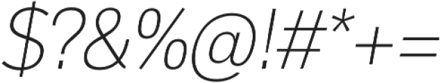 Body Text Light Italic otf (300) Font OTHER CHARS