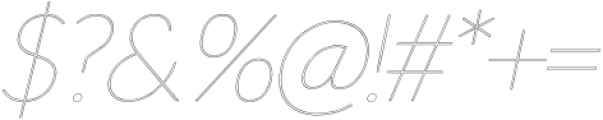 BogArt Deco V1 Outline Italic otf (400) Font OTHER CHARS
