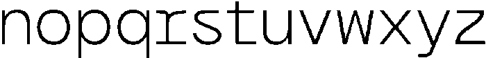 Bogita Mono Light otf (300) Font LOWERCASE