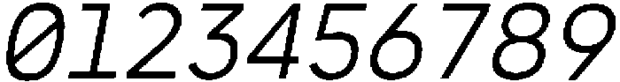 Bogita Mono Oblique otf (400) Font OTHER CHARS