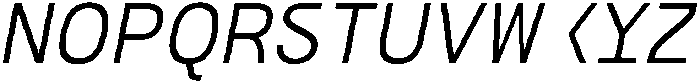 Bogita Mono Oblique otf (400) Font UPPERCASE