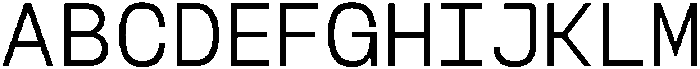 Bogita Mono Regular otf (400) Font UPPERCASE