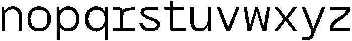 Bogita Mono Regular otf (400) Font LOWERCASE