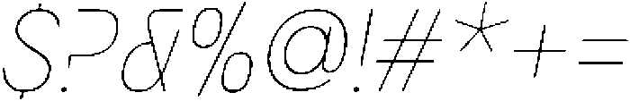 Bogita Mono Thin Oblique otf (100) Font OTHER CHARS