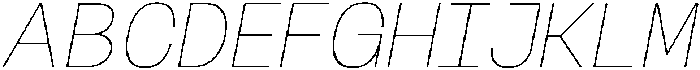 Bogita Mono Thin Oblique otf (100) Font UPPERCASE
