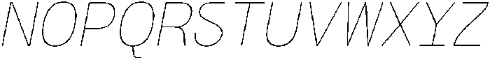 Bogita Mono Thin Oblique otf (100) Font UPPERCASE
