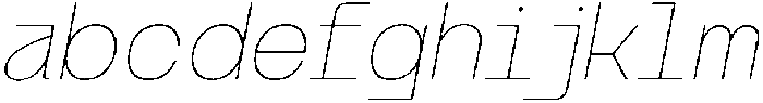 Bogita Mono Thin Oblique otf (100) FONT
