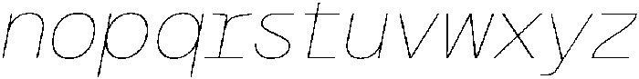 Bogita Mono Thin Oblique otf (100) Font LOWERCASE