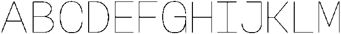 Bogita Mono Thin otf (100) Font UPPERCASE