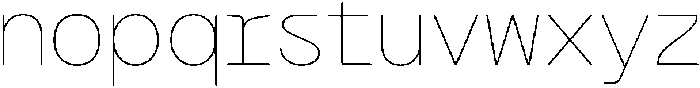 Bogita Mono Thin otf (100) Font LOWERCASE