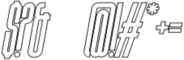 Bohema Uppercase Outline Italic otf (400) Font OTHER CHARS
