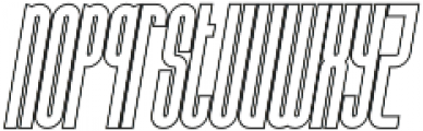 Bohema Uppercase Outline Italic otf (400) Font LOWERCASE