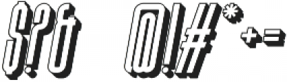 Bohema Uppercase Regular 3D Italic otf (400) Font OTHER CHARS