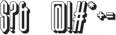 Bohema Uppercase Regular 3D Regular otf (400) Font OTHER CHARS