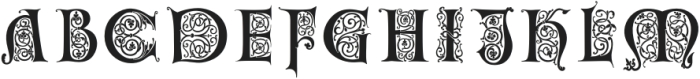 Bohemian Initials Filled otf (400) Font LOWERCASE