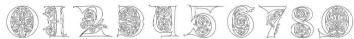 Bohemian Initials Line otf (400) Font OTHER CHARS