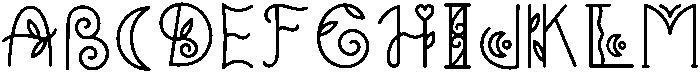 Bohemian Regular otf (400) Font UPPERCASE