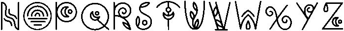 Bohemian Regular otf (400) Font UPPERCASE