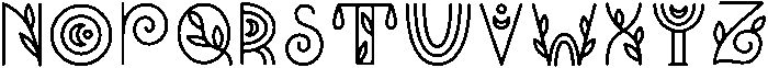 Bohemian Regular otf (400) Font LOWERCASE