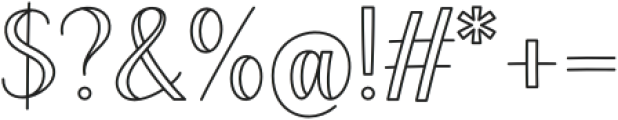 Bohemik Outline otf (400) Font OTHER CHARS