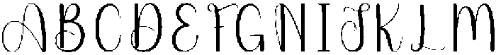 Boho Regular otf (400) Font UPPERCASE