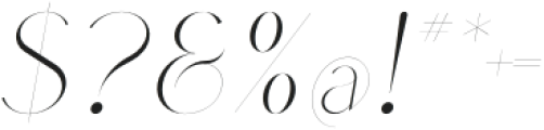 Boketto Italic Hairline otf (100) Font OTHER CHARS