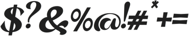 Bolaken Italic otf (400) Font OTHER CHARS