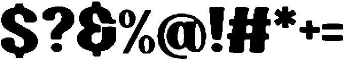 Bold Chunky Regular otf (700) Font OTHER CHARS