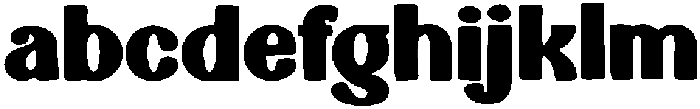 Bold Chunky Regular otf (700) Font LOWERCASE