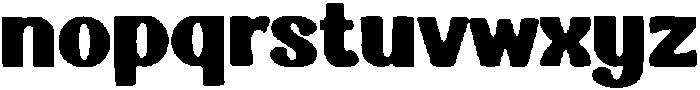Bold Chunky Regular otf (700) Font LOWERCASE