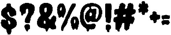 Bold Dripping Regular otf (700) Font OTHER CHARS