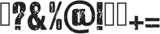 Bold Grunge Regular otf (700) Font OTHER CHARS